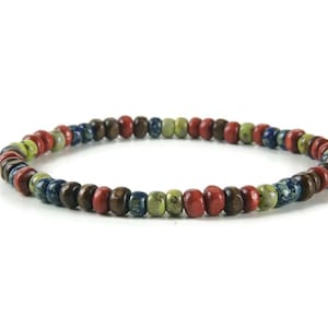 Afrikaanse herenkralenarmband met houten kralen, tribale stretcharmband met kralen voor mannen, cadeau voor hem