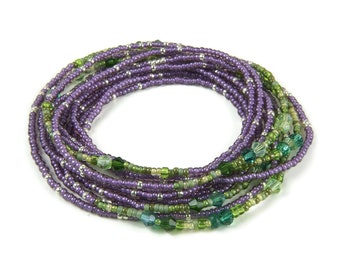 12 x bracelet enroulé de perles Miyuki lavande, long bracelet de 88 pouces avec perles de rocaille, bracelet enroulé de perles bohème, cadeau pour elle