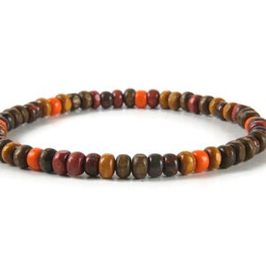 Afrikaanse herenkralenarmband met houten kralen, tribale stretcharmband met kralen voor mannen, cadeau voor hem