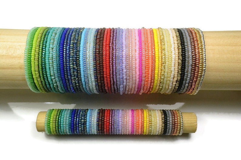 Bracelets élastiques de perles, Bracelets de perles Miyuki, Bracelets extensibles minimalistes, Bracelets d'amitié extensibles image 2
