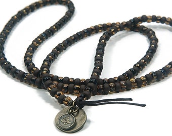 Long collier de perles pour homme et femme, collier de perles Miyuki Picasso, collier femme bohème, cadeau pour lui et elle, collier de perles pour homme