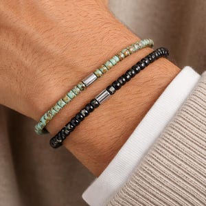 Picasso Miyuki Bracelet 3mm Beaded Stretch Bracelet Multiple Colors