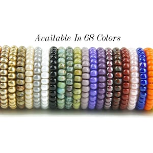 Stretch Beaded Ring, Elastic Stack Beaded Ring, Miyuki Beaded Glass Ring, Beaded Stretch Ring, Stretch Ring in 68 Colors