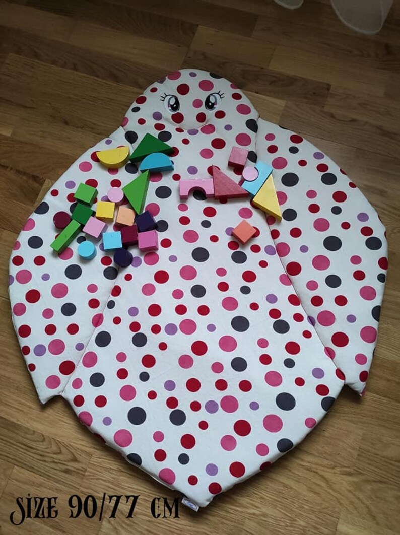 Ladybug Play Mat,Soft Linen Mat,Floor Play,Nursery mat,Mat for kids,Mat for babies