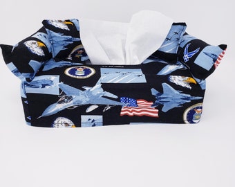 Airforce Custom Tissue Box Cover | Tissue Box Cover | Airforce | Gifts for people in the Airforce | Military Gifts | Custom | Unique |