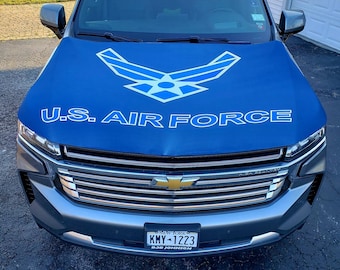 Air Force Auto Hood Cover | Auto Hood Cover | Air Force Families | Military | Gifts for dad | Gifts for him | Airmen | Custom | Unique |
