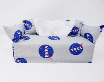 Nasa Tissue Box Cover | Rocket Gifts | Space Station | Gifts for Him | Tissue Box Covers | Gifts for NASA Fans | Gifts for him | Science