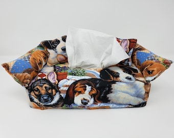 Housse de boîte de mouchoirs personnalisée pour chiot | Cadeaux pour les amoureux des chiens | Chiots | Éleveurs de chiens | Personnalisé | Unique en son genre | Uniques | Cadeaux pour elle | Cadeaux
