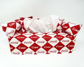 Coke Custom Tissue Box Cover | Tissue Box Covers | Gifts for Coke Fans | Unique | One of a kind | Custom | Gifts for her | Gifts for Him