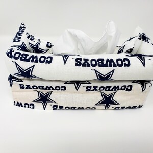 Tissu Cowboys Dallas NFL - Coton, Carré 8.5x8.5 Pouces, Bleu, Neuf