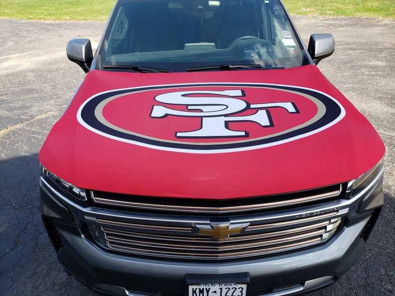 San Francisco 49er's Custom Car Hood Cover Sports Flags Etsy