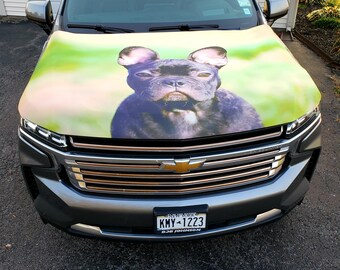 French Bulldog Auto Hood Cover | Auto Hood Cover | Gifts for French Bulldog Lovers | Hood Flags | Gifts for Him | Gifts for Her | Unique |