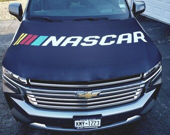 Nascar Racing Auto Hood Cover | Nascar Racing | Gifts for Nascar Racing Fans | Hood Flags | Gifts for him | Gifts for Dad | Auto Hood Covers