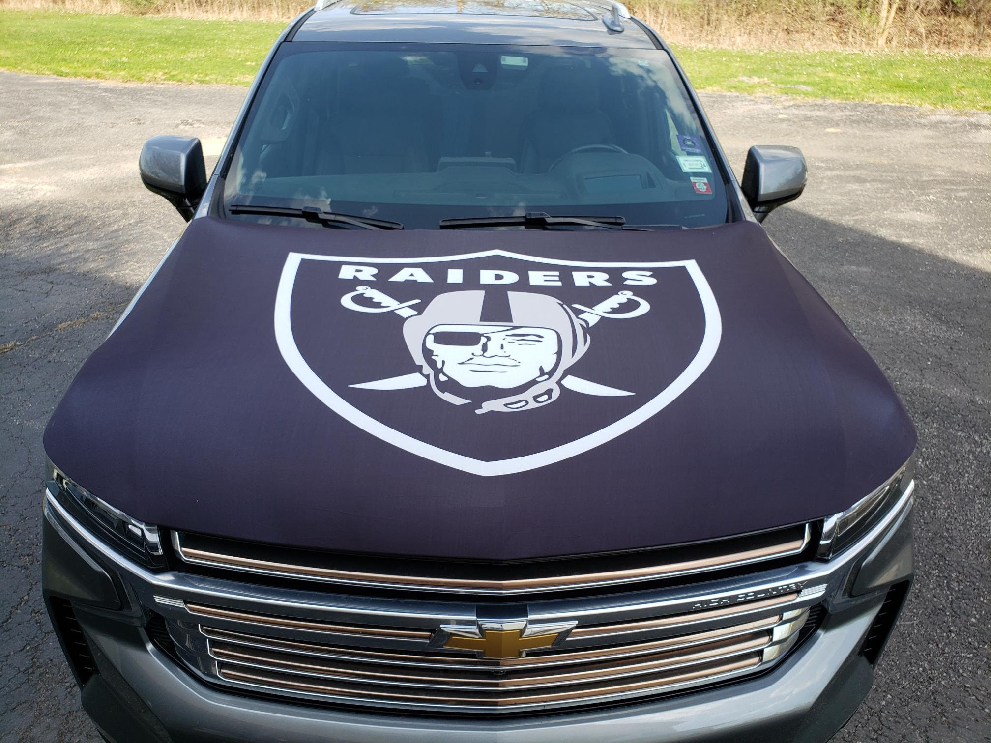 Las Vegas Raiders Custom Car Hood Cover Sports Flags NFL Flags Custom Flags Hood Flags Gifts for Raiders Fans One of a Kind Etsy