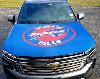 Buffalo Bills Mafia Auto Hood Cover | Sports Flags | Gifts for Buffalo Bills Fans | Hood Flags | Auto Hood Covers | Tailgating | Bills Mafia