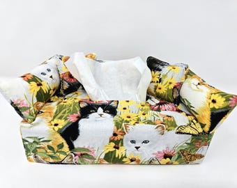 Feline Custom Tissue Box Cover | Cat Lovers | Gifts for Cat Lovers | Handmade Gifts | Unique | Custom | One of a Kind | Tissue Box Covers