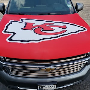 Kansas City Chiefs Custom Car Hood Cover | Sports Flags | Super Bowl Champs | NFL Flags | Hood Flags | Gifts for Chiefs Fans | Custom |