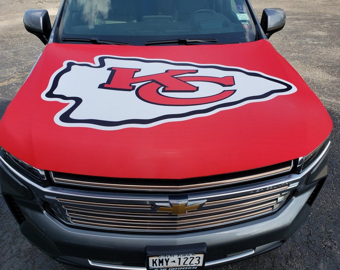Kansas City Chiefs Custom Car Hood Cover Sports Flags Super Bowl Champs