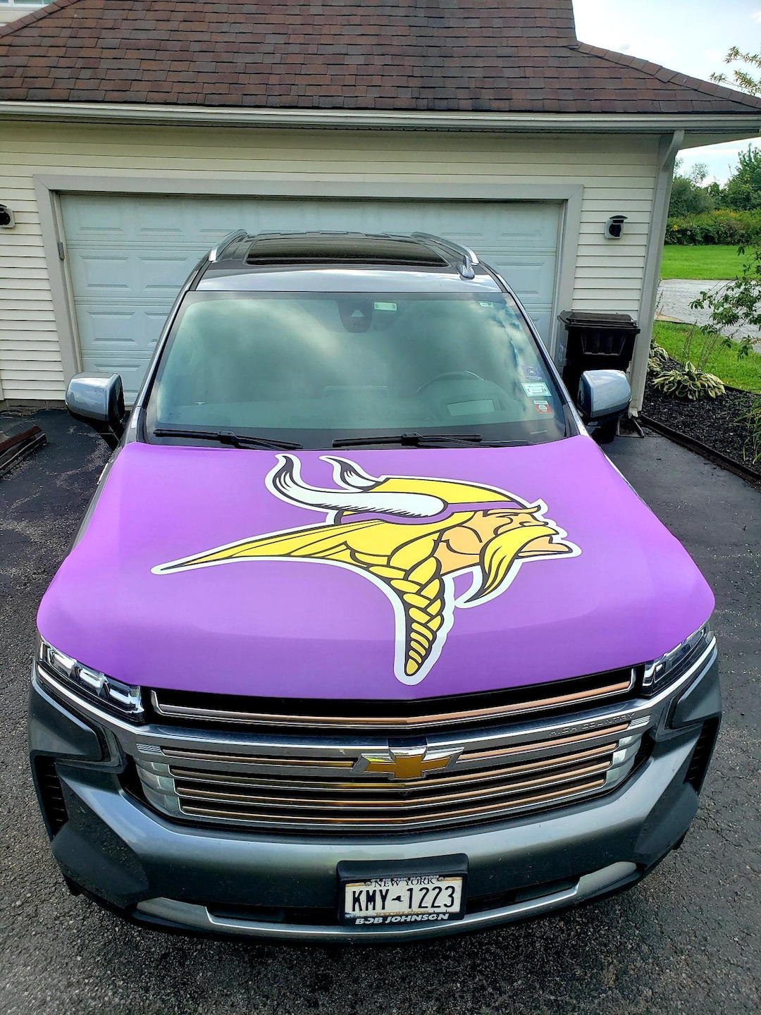 Minnesota Vikings Auto Hood Cover Auto Hood Covers Sports Flags Vikings