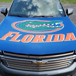 Florida Gators Custom Auto Hood Cover | Hood Flags | Sports Flags | NFL Flags | Auto Flags | Gifts for Gator Fans | Tailgating | Custom |