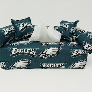 Funda para caja de pañuelos personalizada de los Philadelphia Eagles / Fundas para caja de pañuelos / Regalos para fanáticos de los Eagles / Jalen Hurts / Campeones del Super Bowl / Personalizada / Única