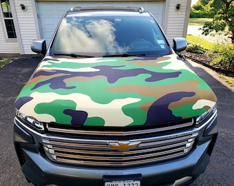 Camouflage Auto Hood Cover | Hunting | Fishing | Military | Gift for Sportsmen | Gifts for Hunters | Gifts for Dad | Gifts for him | Unique