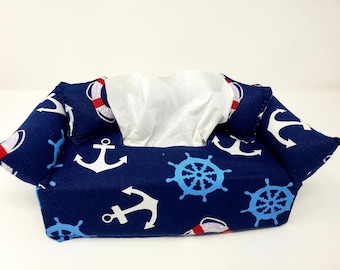 Nautical Custom Tissue Box Cover | Tissue Box Covers | Gifts for Boaters | Gifts for Nautical Enthusiasts | Ocean Boating , Lake Boating