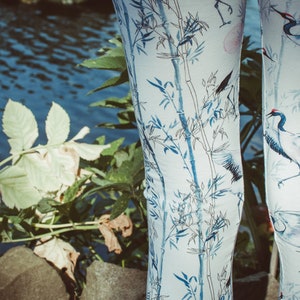 Crane Leggings, Leggings, Yoga Pants, Yoga Clothes, Women's Pants, Active wear, Yoga Clothing, Leggings Woman, Yoga Leggings, Cotton Pants