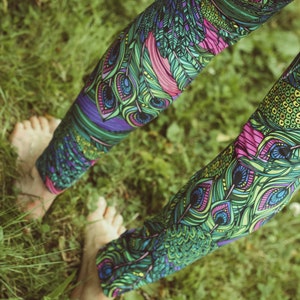 Arya Yoga Leggings/ Charcoal Melange Tights With Spats / Extra Long Leggings  / Charcoal Melange Yoga Bottoms by Aryasense / 4GETICH13 