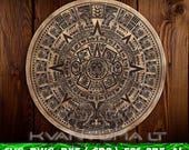Mayan Calendar svg, Aztec calendar eps, DXF files for laser, CNC router and laser cutting  dwg, Laser cut dxf file, Cnc, ai, cdr, Vector pdf