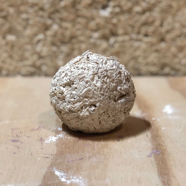 Hempcrete Ball Sculpture, Natural Raw Art, Hemp Life, Hemp Decor