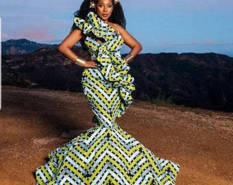 African dress,Ankara gown,Ankara dress,handmade gown,African women's dress,wedding dress,wedding gown,fitted dress,long dress, prom dress