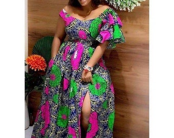 African print dress,vintage dress,wedding dress,prom dress,short African gown,Ankara gown,women's dress,wedding dress,midi dress,party gown,