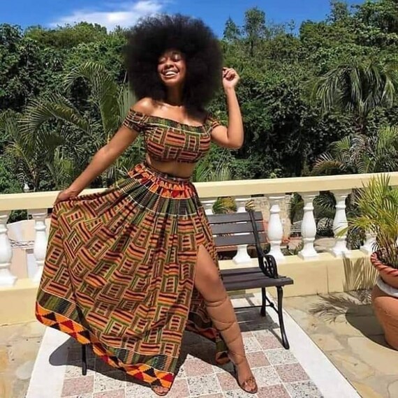 Maxi African Dress Ankara Crop Top Handmade Dress african Women s Dress long Dress Wedding Dress ankara Dress Ankara Smocked Dress Etsy Canada