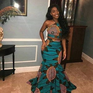 African dress, Ankara style,long skirt and crop top,Ankara dress, handmade dress,African women's dress, wedding dress,crop top, halter neck