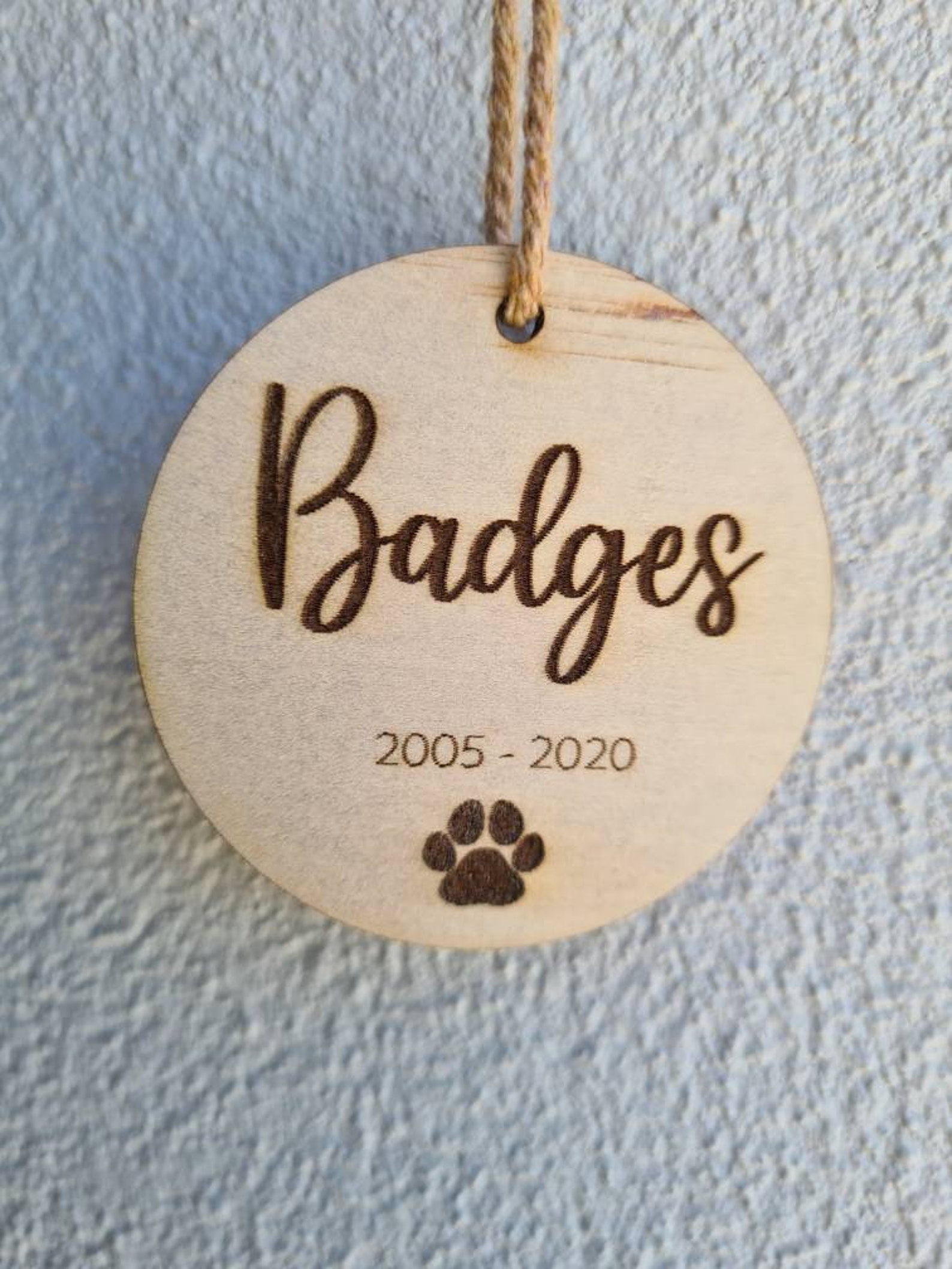 Wooden Pet Memorial Tag Animal Urn Tag RIP Dog Tag Etsy