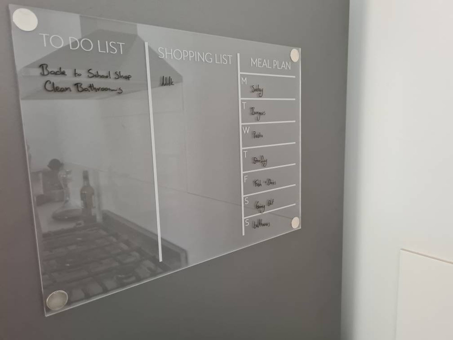 Weekly Planner Fridge Planner Acrylic Planner Etsy