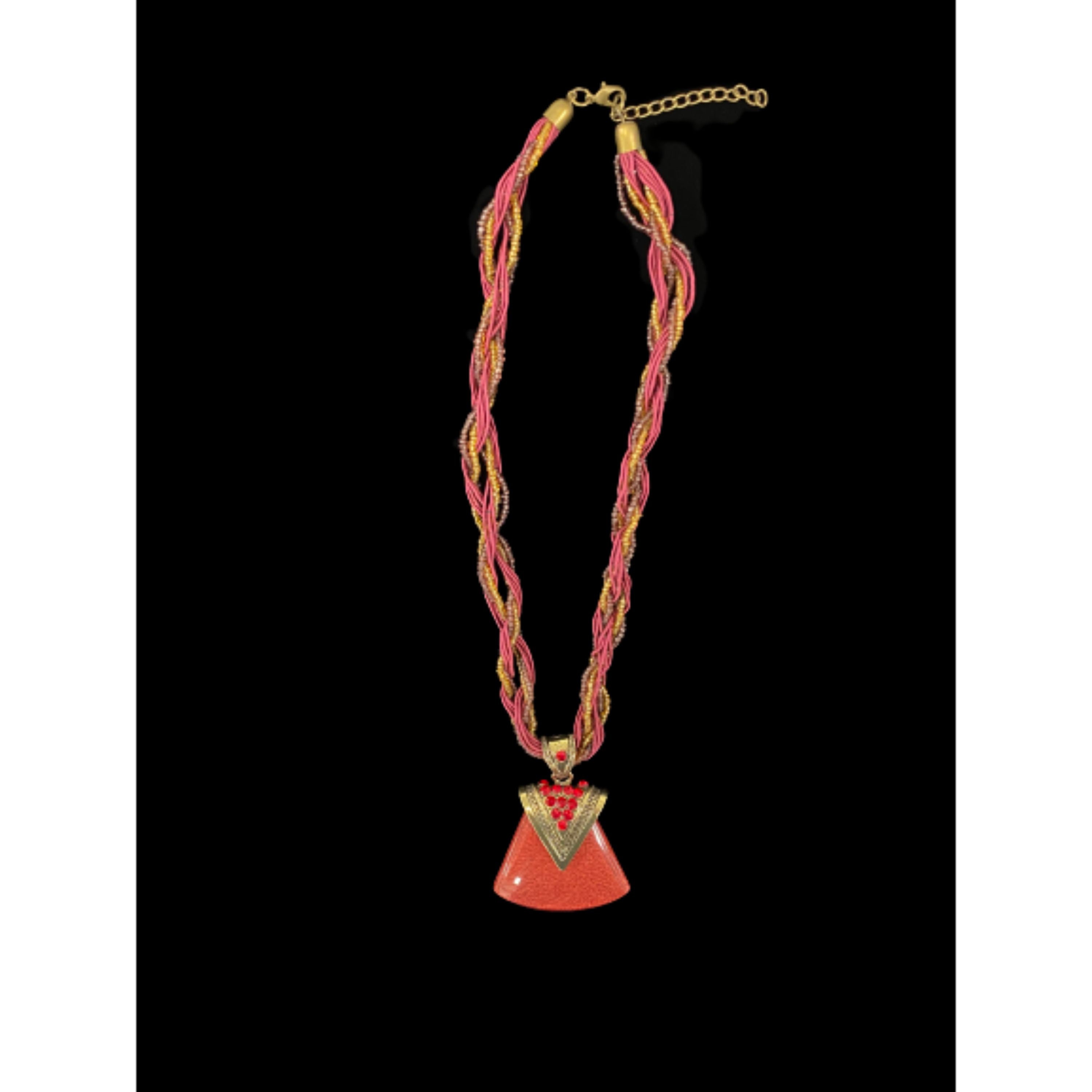 Thread Necklace With Pendant, Oval Pendant Necklace, Gemstone Pendant ...