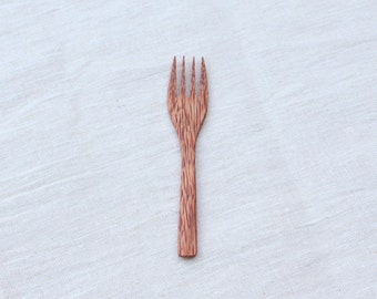 Tenedor natural en madera de coco