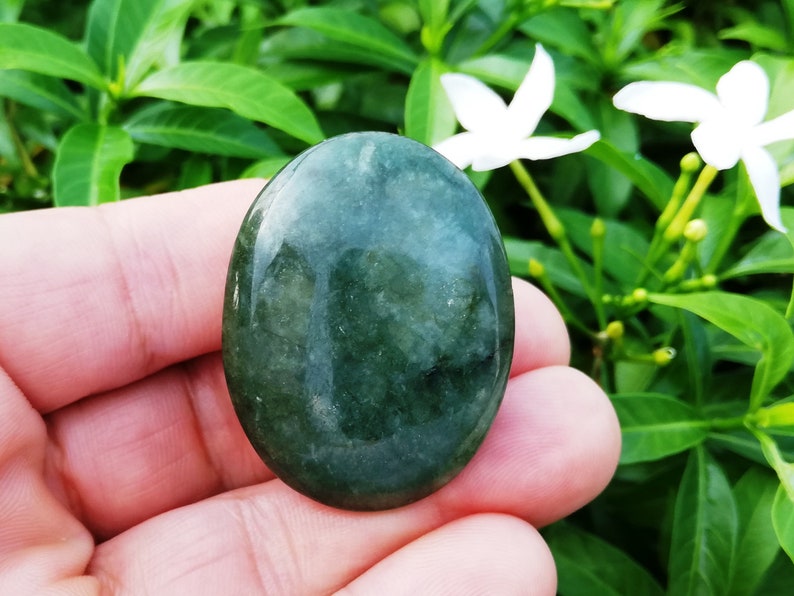 Cabochon Jade Jadeite Green Natural Genuine from Burma #1927