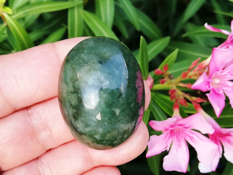 Cabochon Jade Jadeite Green Natural Genuine from Burma #1927