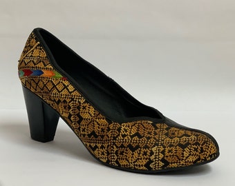 Repurposed Palestinian Embroidery Vintage Heels