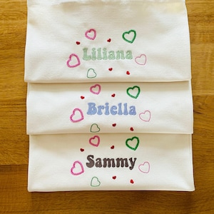 Personalized Embroidered Name Tote Bag: Custom Cotton Canvas