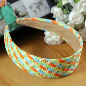Plaid Alice Band,Straw Headband,Thin Headband,Woven Hair Band,Wide Headband,Rattan Headband,Summer holiday Raffia Hairband,Basic Headband