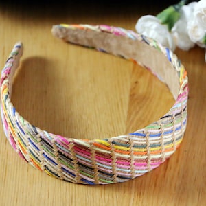 Colorful Alice Band,Raffia Headband,Wide Headband,Straw Hair Band,Non Slip Headband,Designer Headband,Stylish Party Hairband,Aliceband