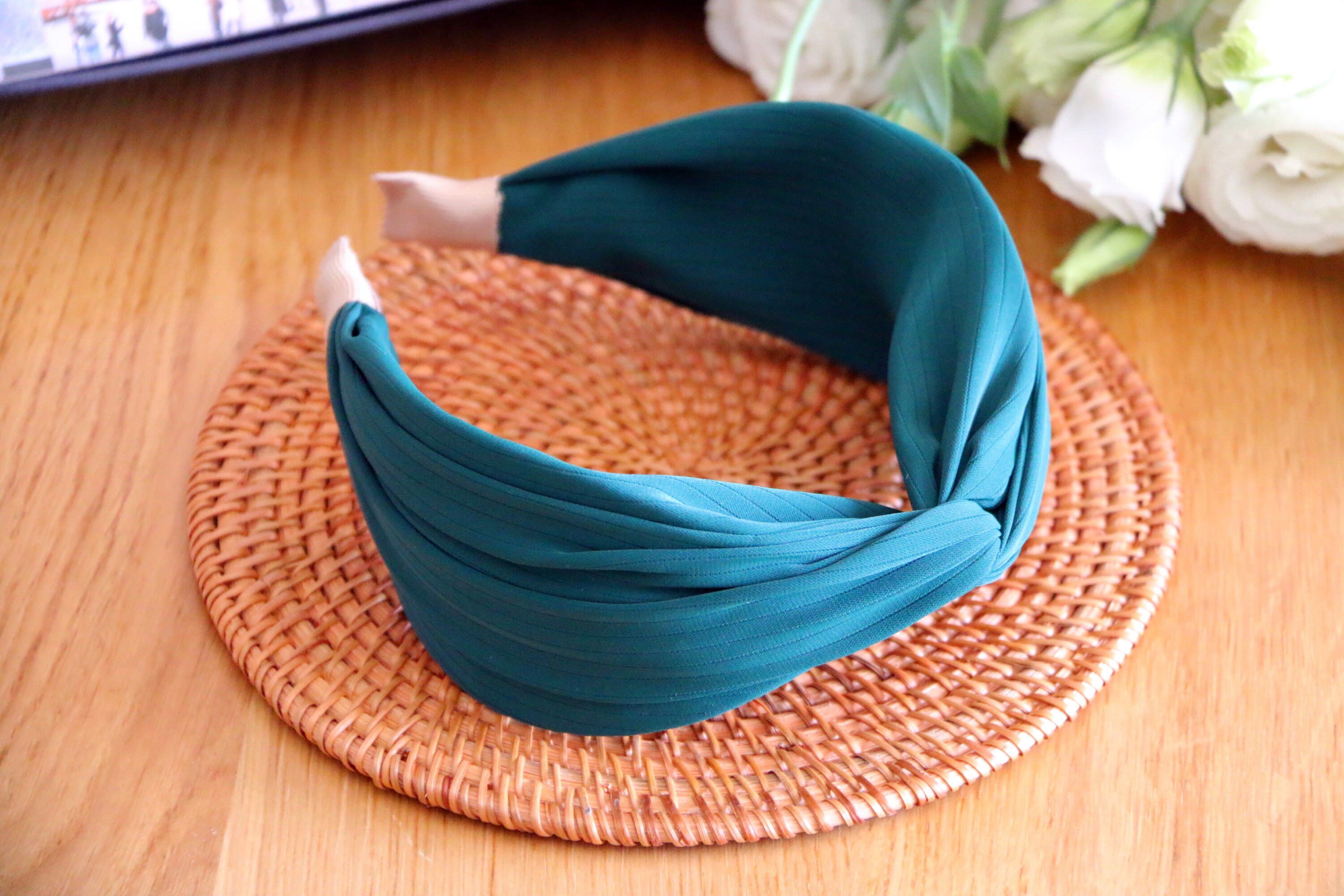 Green Stripe Headbandsolid Green Headband for Womentwist Etsy UK