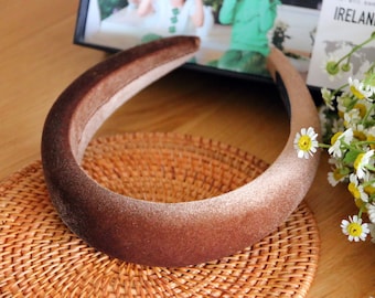 Velvet Padded Headband: Women's Puffy Basic Headband