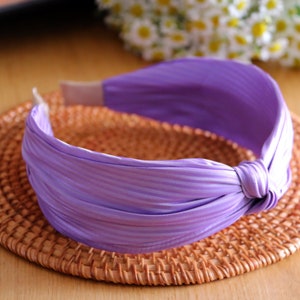 Purple top knot headband,6 colors knotted headband,Women head band with knot,Stripe headband,Fashion headband for women,Party Headband