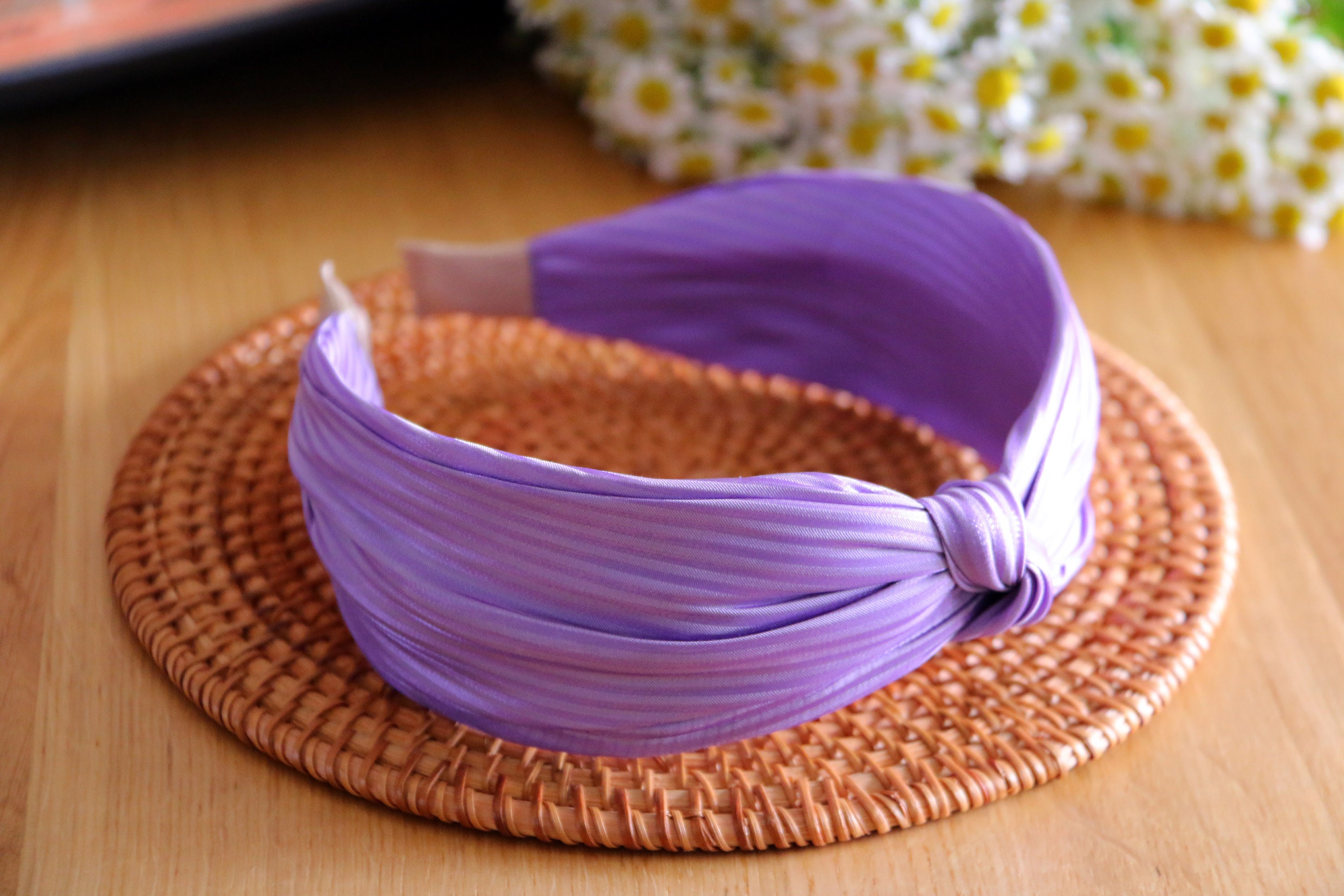 Purple Top Knot Headband,6 Colors Knotted Headband,women Head Band With