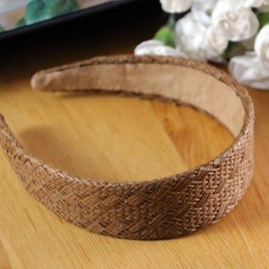 Caramel Alice Band,Straw Headband,Spring Raffia Headband For Women,Wide Headband,Woven Headband,Thin Headband,Rattan Headband,Light Headband